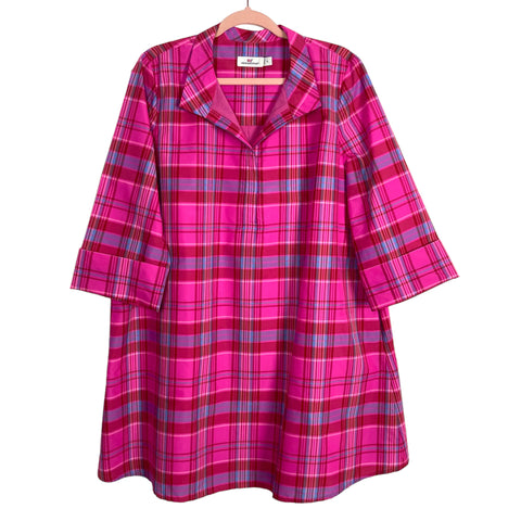 Vineyard Vines x Tuckernuck Pink/Red/Blue/Purple Collared Dress- Size XL (sold out onlien)