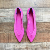 Rothys Hot Pink Ballet Flats- Size 7.5 (LIKE NEW CONDITION)