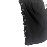 MOTEL Black Lace Up Sides Strapless Top- Size S