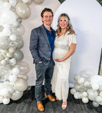 No Brand Cream Metallic Dress - Size L