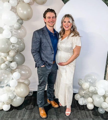 No Brand Cream Metallic Dress - Size L