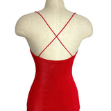 Petal + Pup Red with Back Criss Cross Straps and Side Slit Midi Dress NWT- Size 4 (sold out online)
