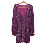 Show Me Your Mumu Magenta Sequin Belted Dress - Size XL (Sold Out Online!)