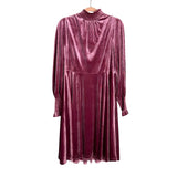 In Loom Pink Velvet Mock Neck Dress - Size XL (Sold Out Online!)