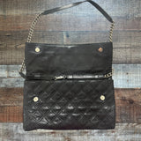 Marc Jacobs Black Foldover Chain Clutch