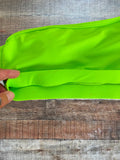 No Brand Neon Green One Shoulder Swim Top - Size S ( See Notes)