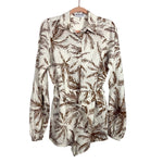 Charlie Holiday White/Brown Belted Romper - Size 4
