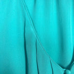 Joie Green Front Button Pleated Sheer Blouse- Size XS (see notes)