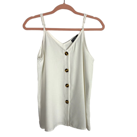 Jonivey White Button Front Top- Size S