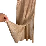 Honey Punch Tan Crochet with Side Slits Cover Up- Size S