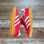 Adidas Red Gazelle Sneakers with Extra Laces- Size MEN’S 8 (NEW)