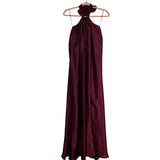 Red Dress AURA Halter Tie Side Slit Dress NWT- Size S