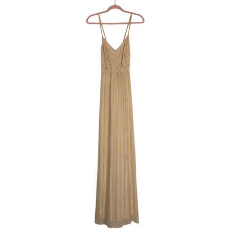 Show Me Your Mumu Champagne Beaded Gown NWT - Size M (sold out online)
