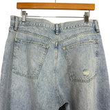 Nuuds Light Wash Slightly Distressed Raw Hem Jeans- Size 31