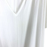 Draper James White Gauze with Yellow Ric Rac and Ruffle Neckline Drawstring Waist Dress- Size 1X (see notes)
