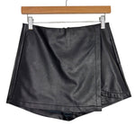 Blu Pepper Black Faux Leather Skort NWT- Size S