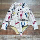 Pink Chicken New York Nautical Print Zipper One Piece- Size 4Y