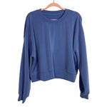 Lululemon Blue Softstreme Cropped Sweatshirt-Size 12