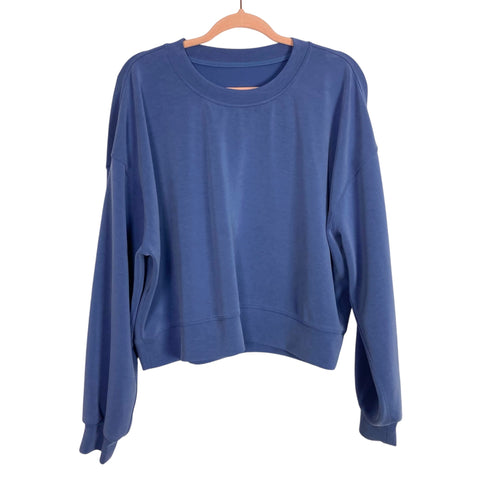 Lululemon Blue Softstreme Cropped Sweatshirt-Size 12