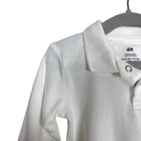 H&M White Organic Cotton Polo Onesie - Size US 18M (See Notes)