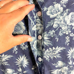 Tuckernuck Blue Floral Hidden Button Up Shirt Dress- Size XXL