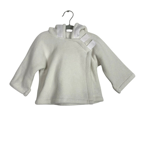 Widgeon White Bow Hooded Jacket - Size 3M