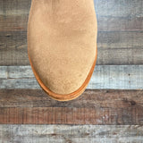 ABLE Suede Leather Side Cutout Booties- Size 9.5 (see notes)