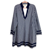 Sail to Sable Navy and White Checkered Dress- Size XXXL (see notes)