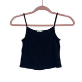 NIA Black Ribbed Cropped Cami- Size S (see notes)