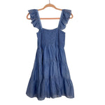 Pink Lily It's My Day Light Blue Smocked Mini Dress - Size S