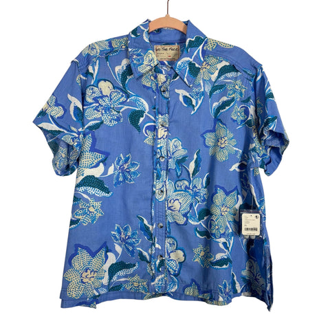 We The Free Free People Ocean Blue Combo Top NWT - Size XS