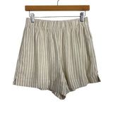 Abercrombie & Fitch Tan and Cream Striped Linen Shorts NWT- Size S (we have matching top)