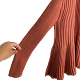 Free People Ruffle Hem Turtleneck Sweater- Size XS