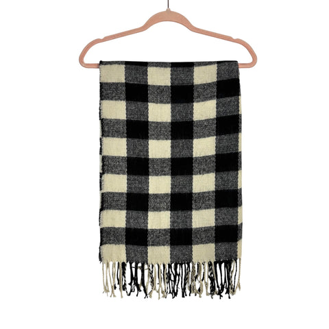 BP Black/Cream Checker Scarf