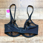 Freya Black Mesh Underwire Plunge Lingerie Bra NWT- Size 32H