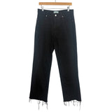 ReVice Los Angeles Black Raw Hem Wide Leg Jeans- Size 27