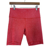 Lululemon Orange Printed Biker Shorts- Size 10