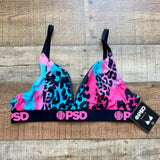 PSD Pink/Blue/Purple Cheetah Pop Bralette NWT- Size XL (we have matching leggings)
