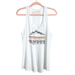 My Fan Threads White Wander Racerback Tank- Size XL (see notes)