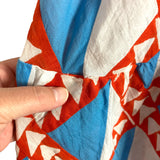 Banjanan Red/White/Blue Pattern Diamond Patchwork Maxi Dress- Size ~L (see notes, sold out online)
