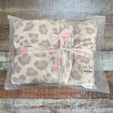 Pink Lily Animal Print Blanket NEW