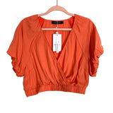 Merokeety Orange Surplice Cropped Top and Skirt Set NWT- Size L (sold as a set)