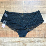 Freya Black Sheer Lace Temptress Short Brief Underwear NWT- Size XL
