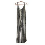 Elan Cream/Black Patterned Jumpsuit - Size S