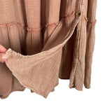 Free People Button Up Side Tank Dress- Size M