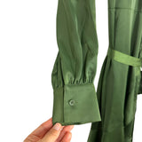 The Drop x Jacey Duprie Green Satin Wrap Dress NWT - Size XL