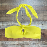 Aerie Neon Ribbed Bandeau Padded Halter Tie Bikini Top- Size S (we have matching bottoms)