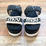 Mou Black with Metal Logo Eva Wedge Sandals- Size 36 (sold out online)