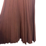 Self-Portrait Brown Knit Front Pocket Ribbed Midi Dress- Size S