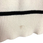 No Brand White/Black Striped Collared Tunic Sweater-Size XL (see notes)